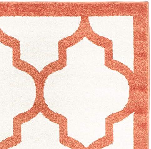 SAFAVIEH Amherst Roderick Geometric Area Rug, Beige/Orange, 8' x 10'