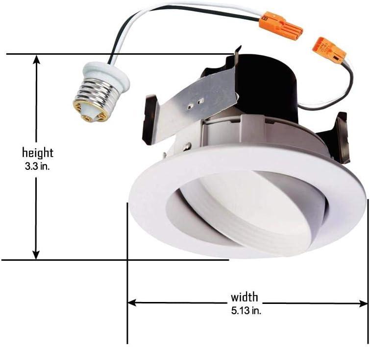 Halo 5" Matte White Selectable LED Recessed Lighting Kit