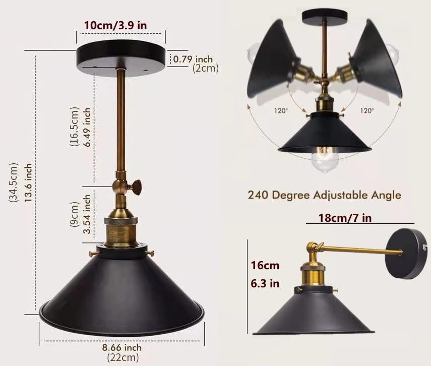 Battery Operated Wall Sconce Decor Set of 2, Black Wireless Wall Sconces with Remote, Dimmable Vintage Led Wall Lights, Wall Lamp for Bedroom Farmhouse Gallery