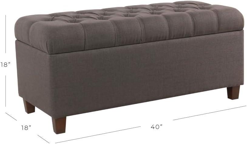 Ainsley Button Tufted Storage Bench - HomePop