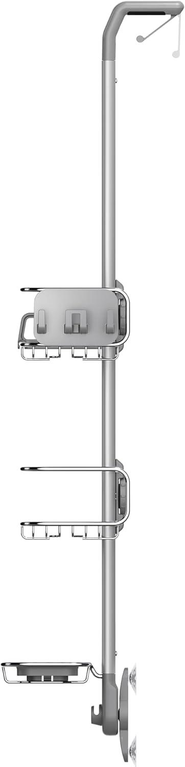 Simplehuman Adjustable Shower Caddy, Stainless Steel and Anodized Aluminum