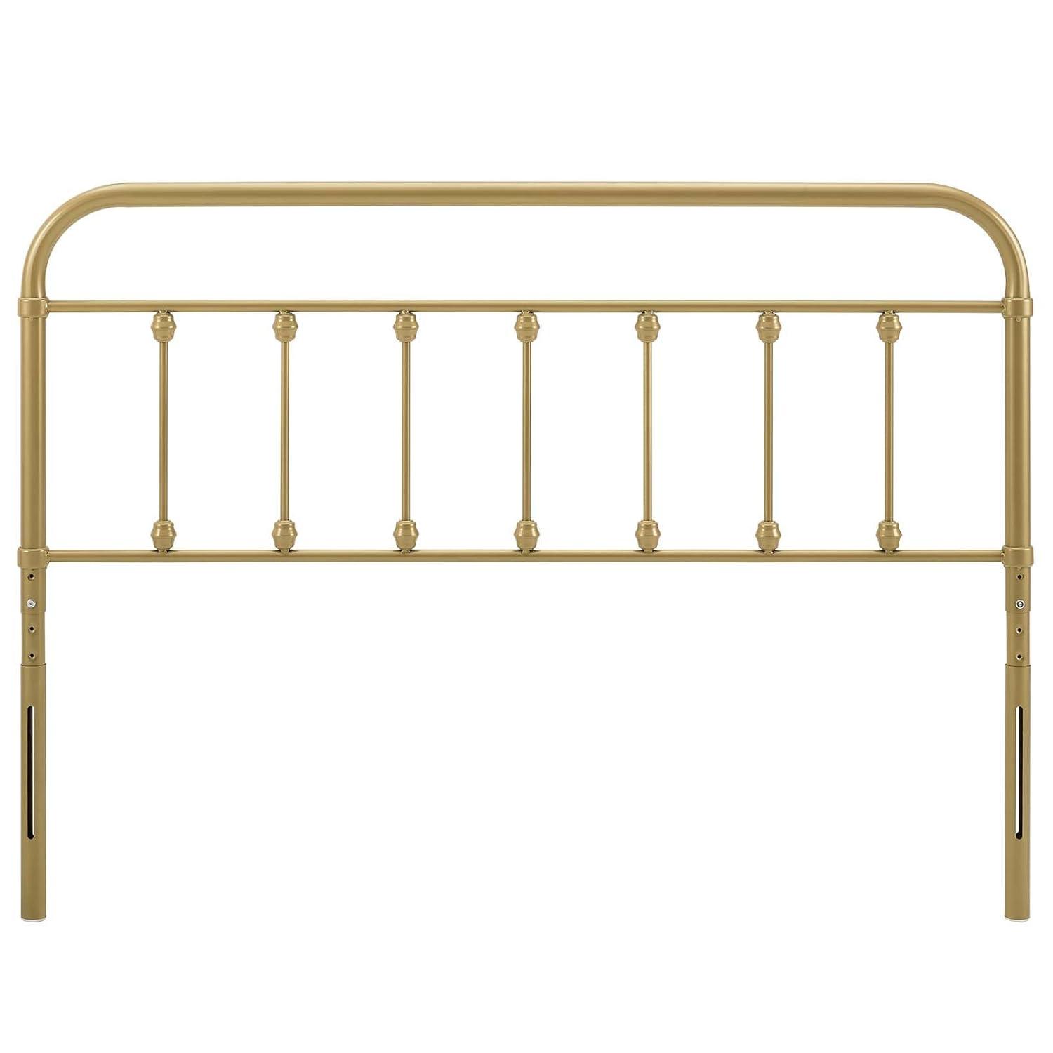 Modway Sage Twin Metal Headboard in Gold