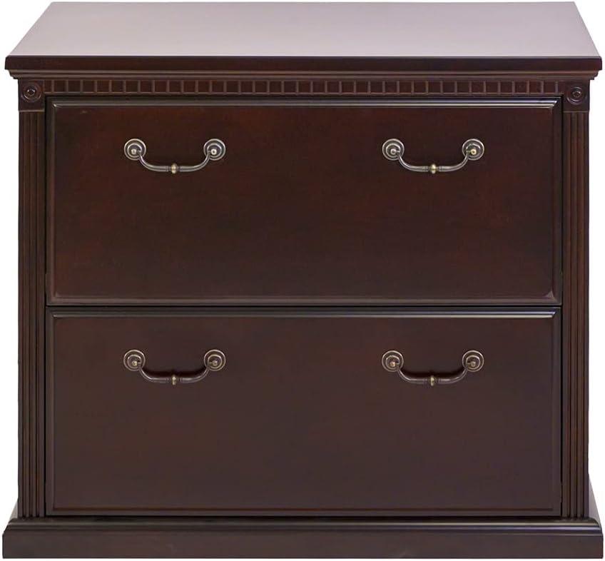 Huntington Two Wood Drawer Lateral File Cabinet Office Storage File Cherry