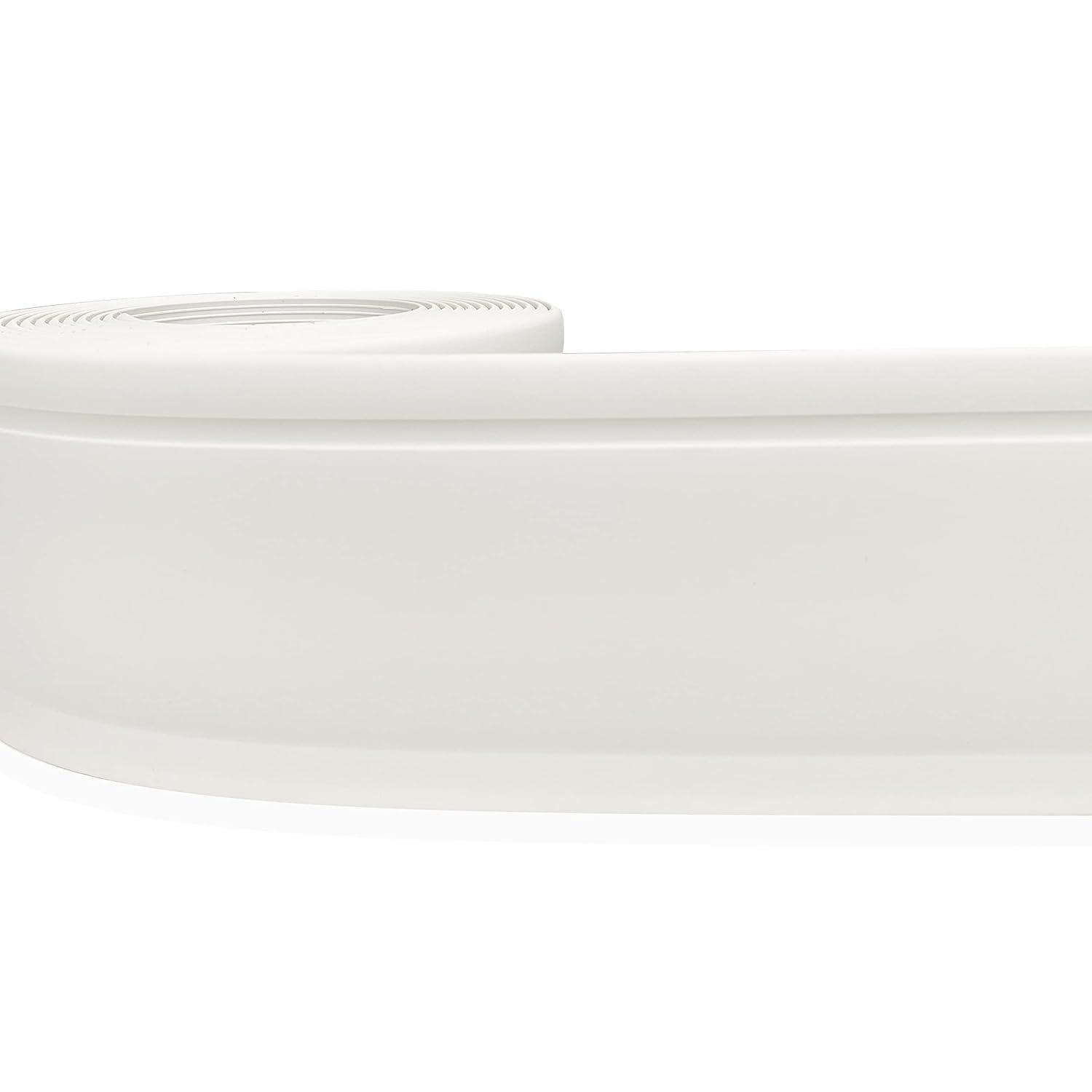 Proflex White Vinyl Wall Base 2-1/2 Inch X 20 Ft - Super Strong Peel and Stick Adhesive Back - Flexible Self Stick Floor Trim - Easy Install With Toe