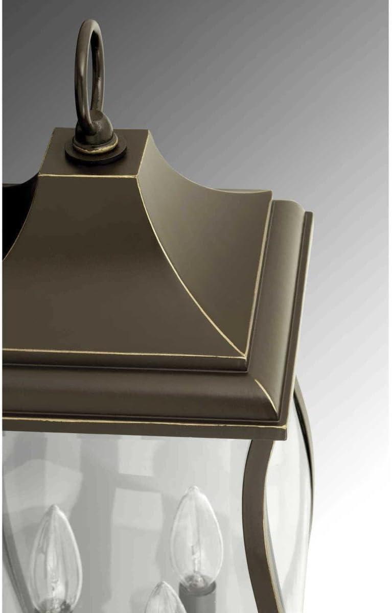 Progress Lighting Township 2-Light Outdoor Wall Lantern in Oil Rubbed Bronze with Clear Beveled Glass Shade