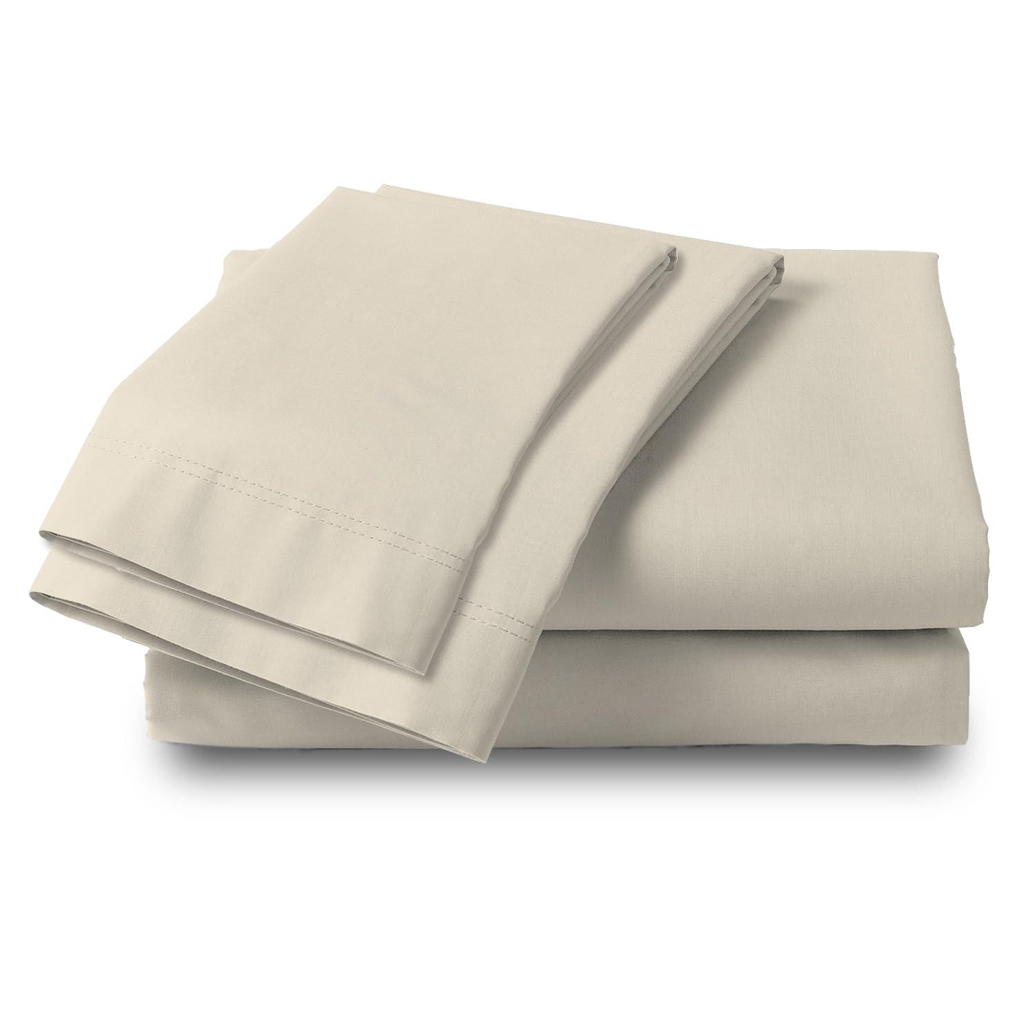 Color Sense 100% Cotton Lightweight Percale Weave Sheet Set