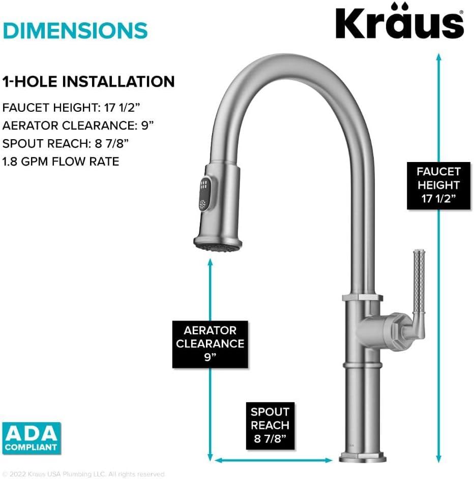 KRAUS Allyn Pull-Down Single Handle Kitchen Faucet