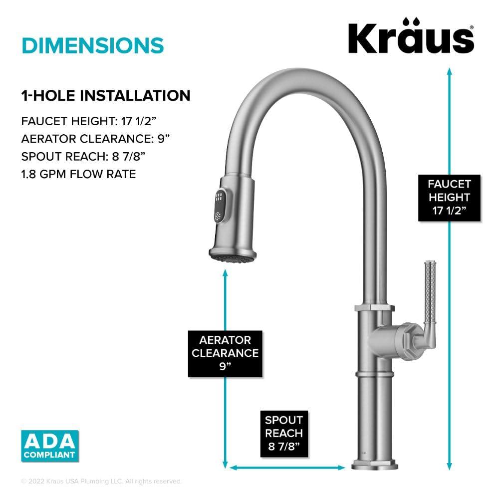 KRAUS Allyn Pull-Down Single Handle Kitchen Faucet
