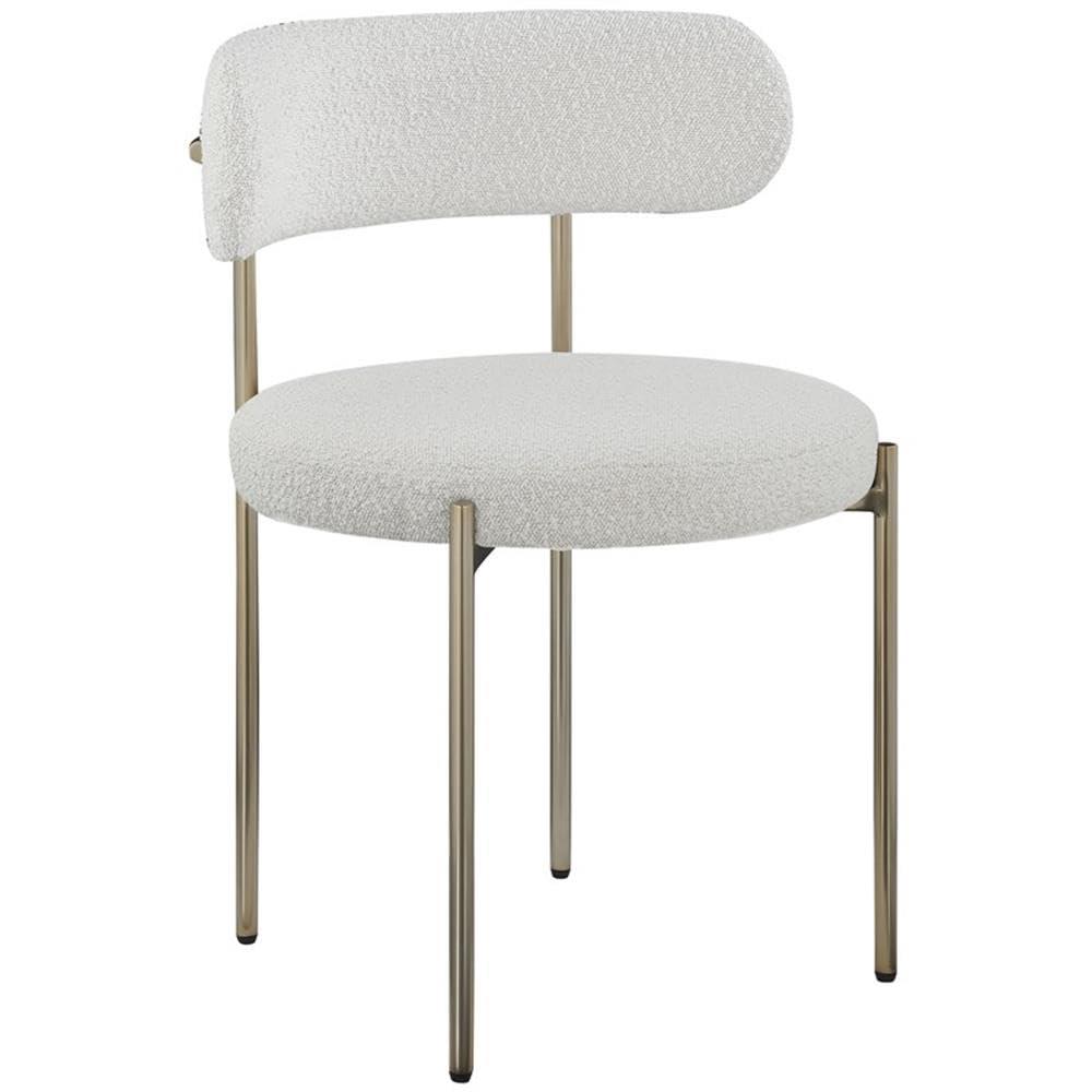Meridian Furniture Beacon Cream Boucle Fabric Dining Chair