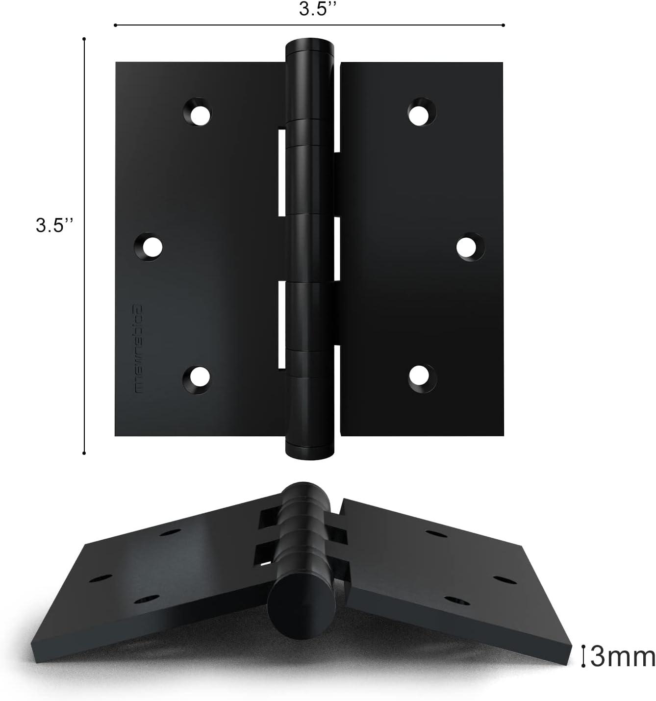 Design House 3.5" H x 3.5" W Butt Bearing Door Hinges (Set of 3)