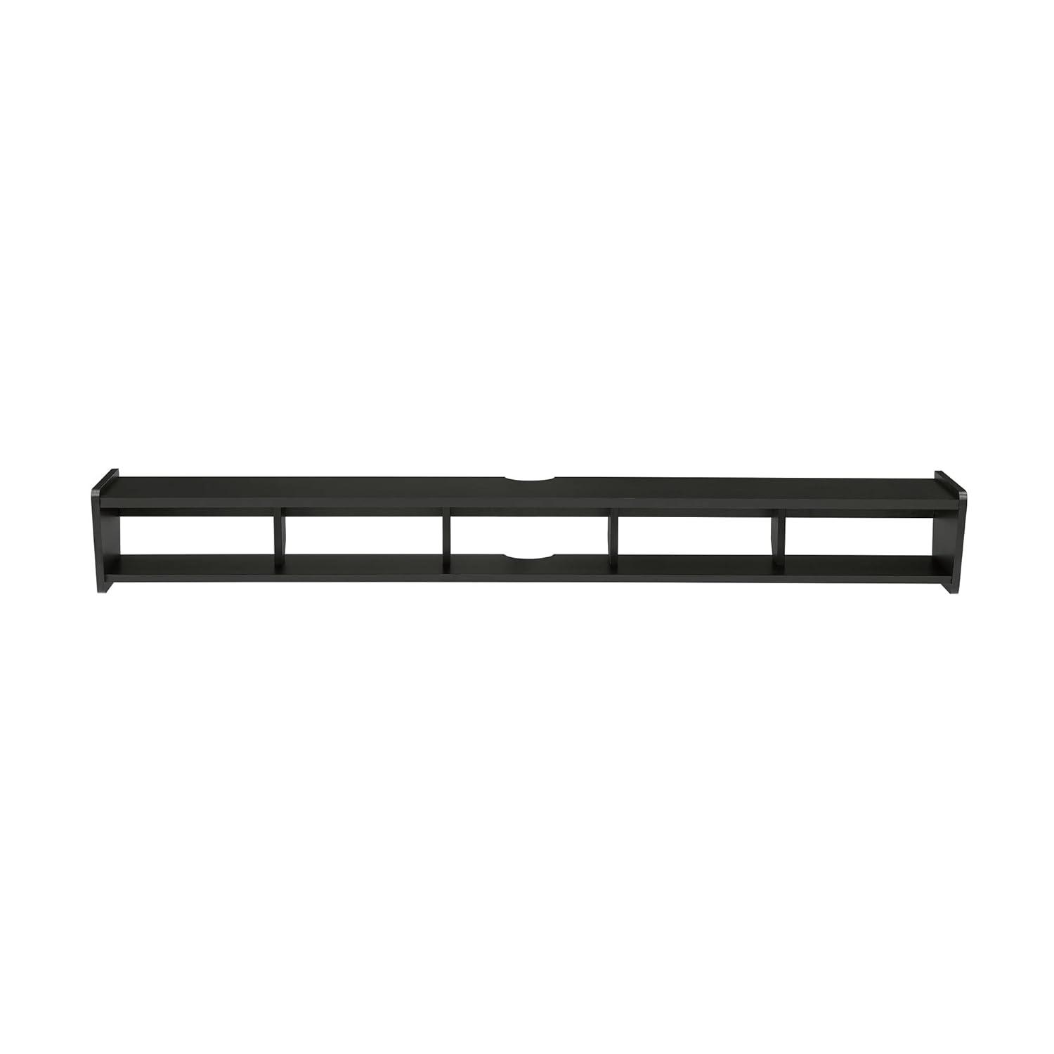 Walker Edison Minimalist Floating TV Stand for TVs up to 70”, Solid Black