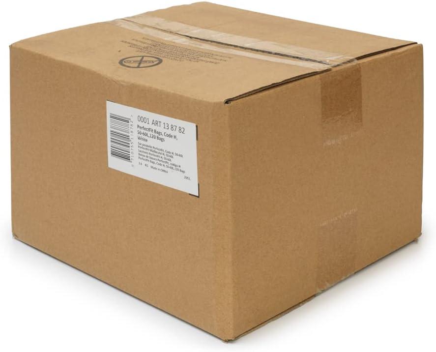 Brabantia Brabantia PerfectFit Trash Bags, Code H, 13.2-16 Gallon (50-60L), 120 Trash Bags (Set of 120)