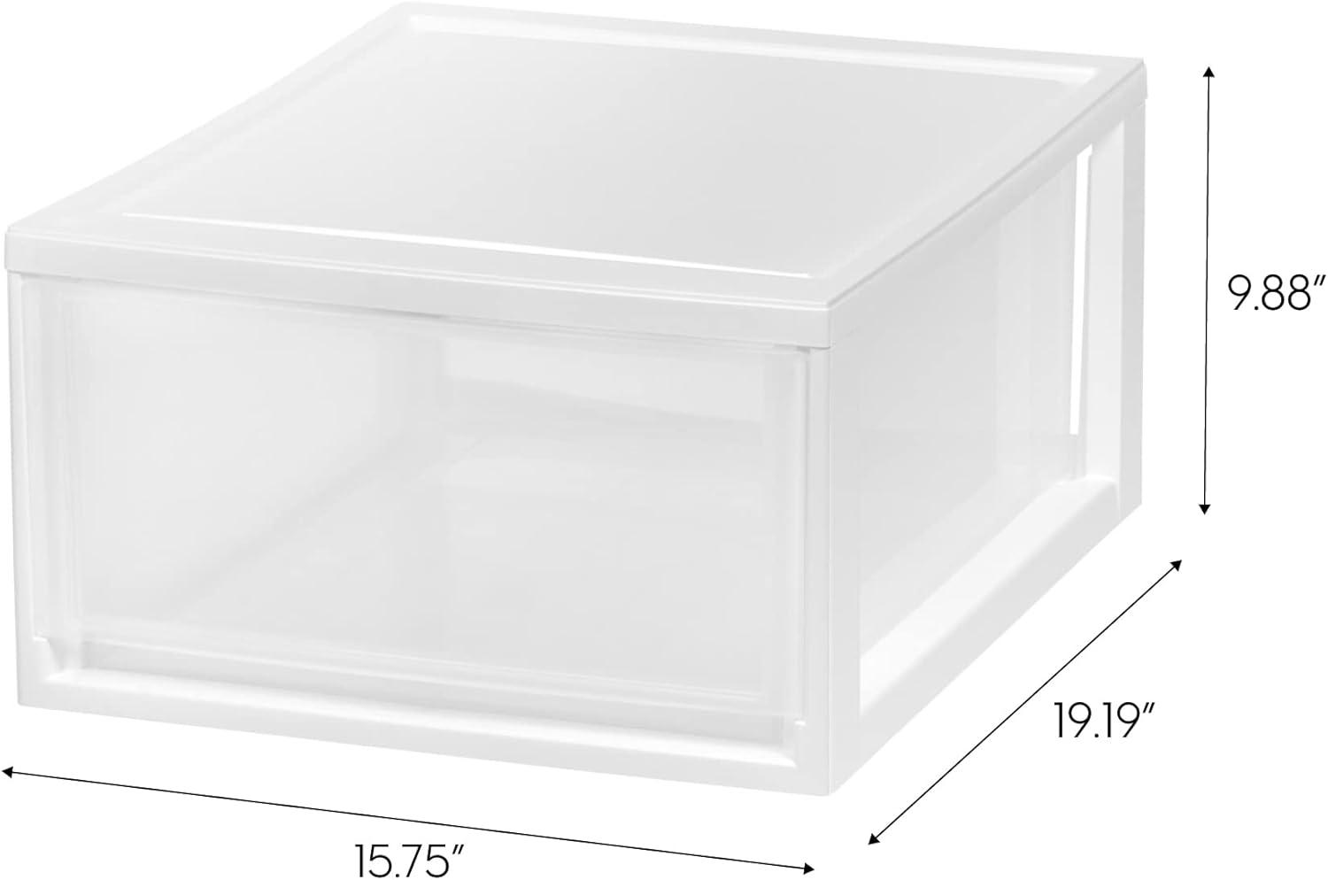 IRIS USA Stackable Modular Plastic Storage Drawers