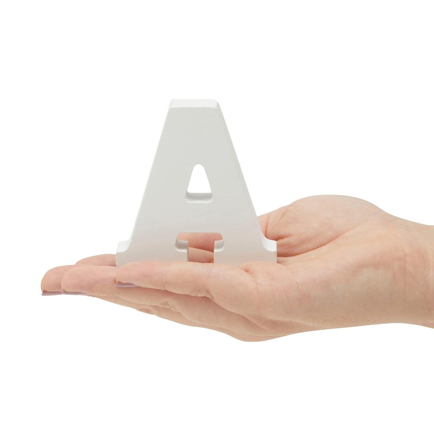 54-Piece 3D Wood Letter Alphabet for Table Top, White Block Letters for Decor Standing, Party Decor, A-Z Marquee Letters, 3D Decor for Weddings, Birthdays, and Home (3 Inch, 0.6 Inch Thick)