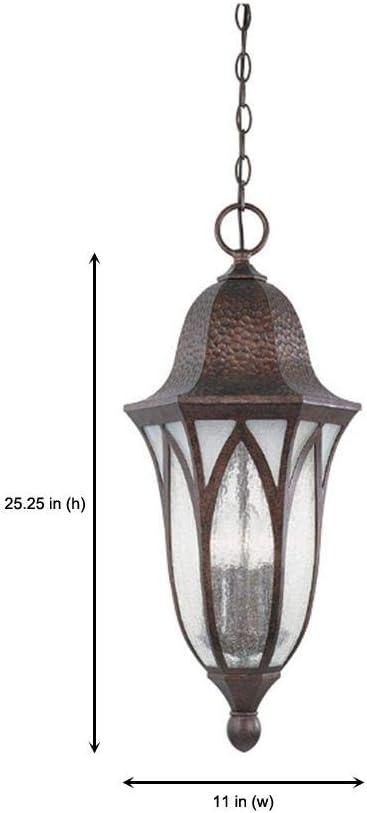 Charleston Vaulted Arch 25'' Outdoor Hanging Lantern in Burnished Antique Copper