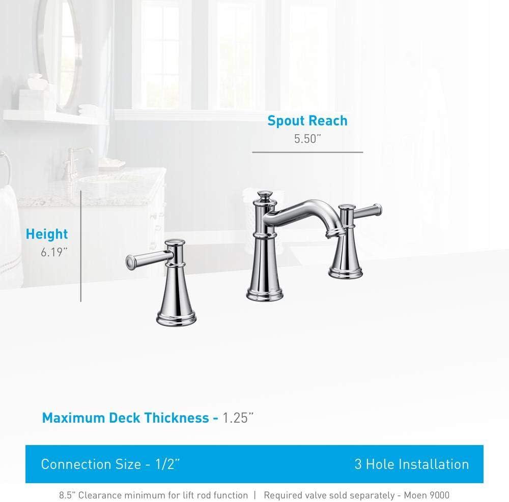 Moen Belfield Two Handle 8 in. Widespread Bathroom Faucet Trim Kit, Valve Required