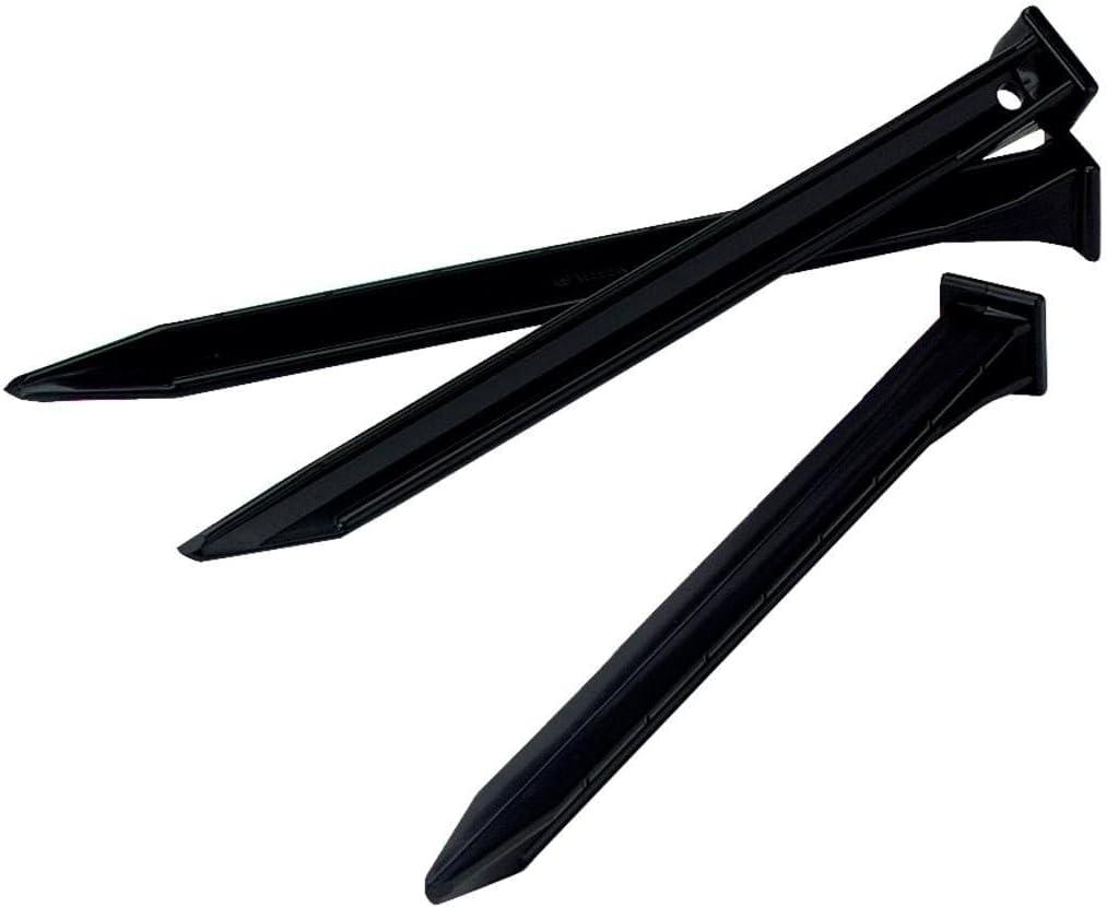 Allese 10'' H x 1'' W Black Polyethylene Plastic Anchoring Stakes