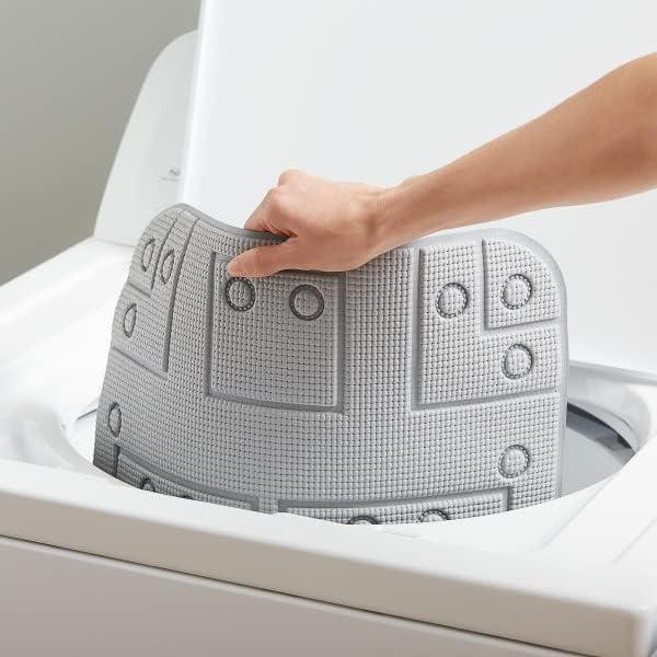 Duck Brand 17" x 36" Safety Grip Bathtub Mat with Suction Cups, Gray