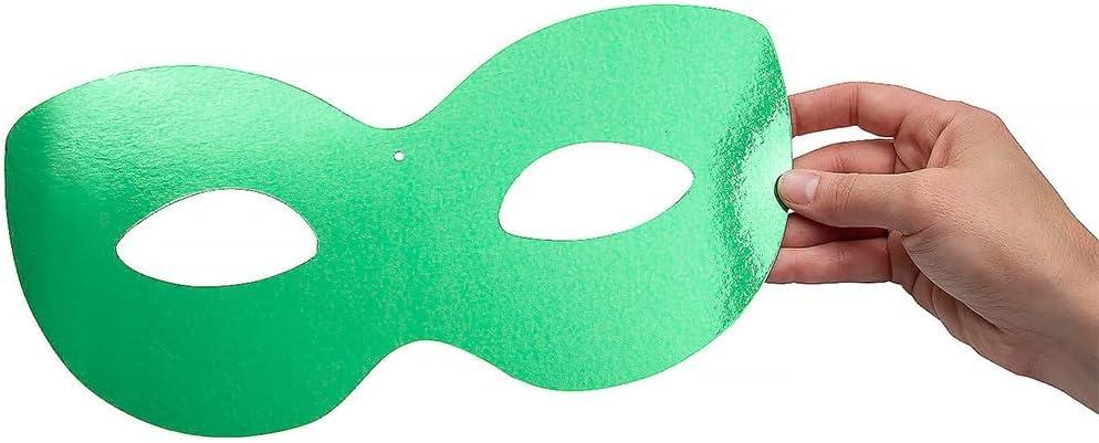 Assorted Metallic Foil Mardi Gras Mask Wall Cutouts - 12 Pieces