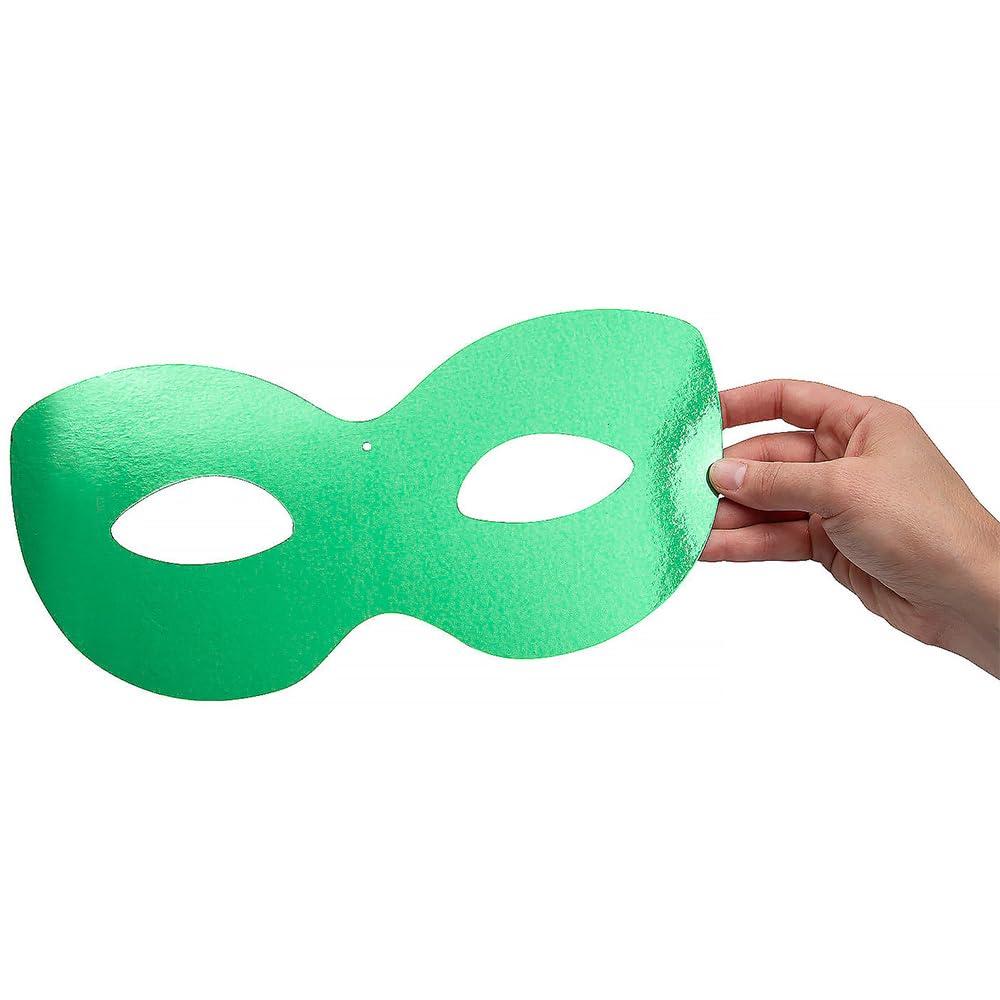 Assorted Metallic Foil Mardi Gras Mask Wall Cutouts - 12 Pieces