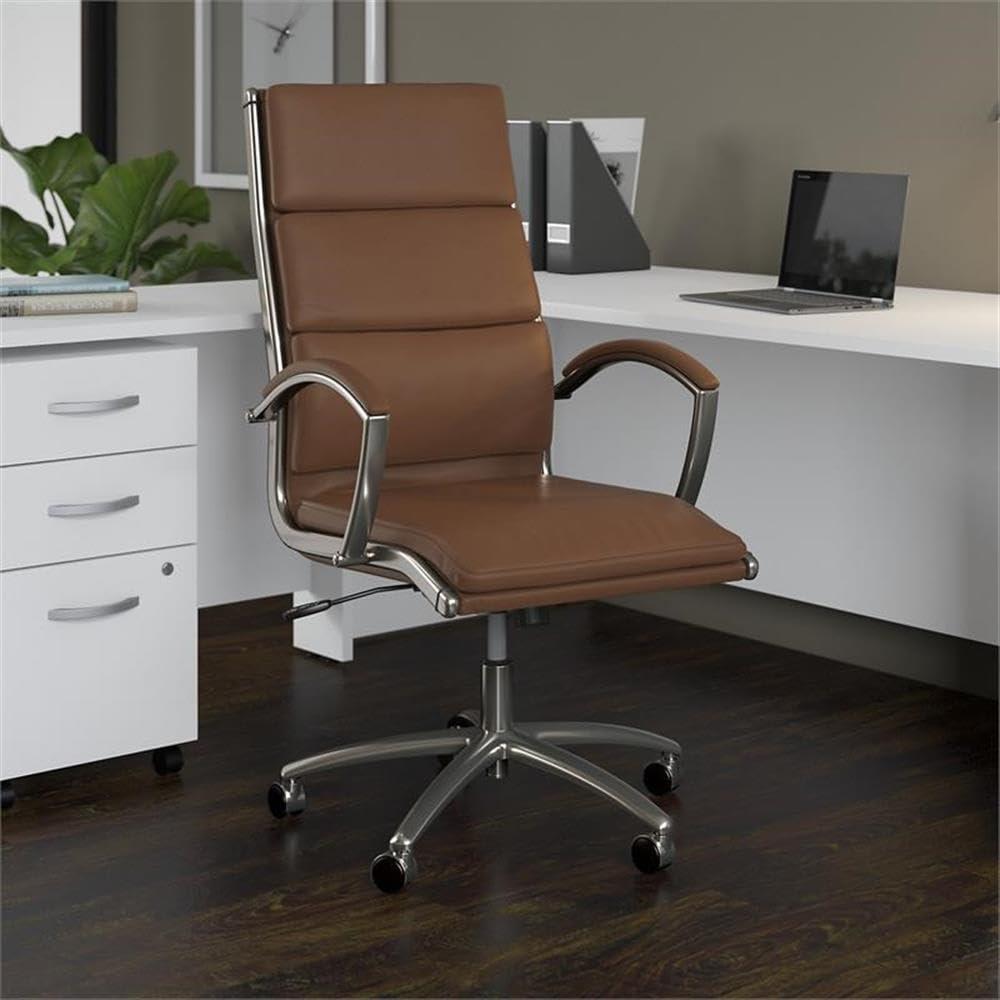 Bush Business Furniture Bush Business Furniture Studio C High Back Leather Executive Office Chair