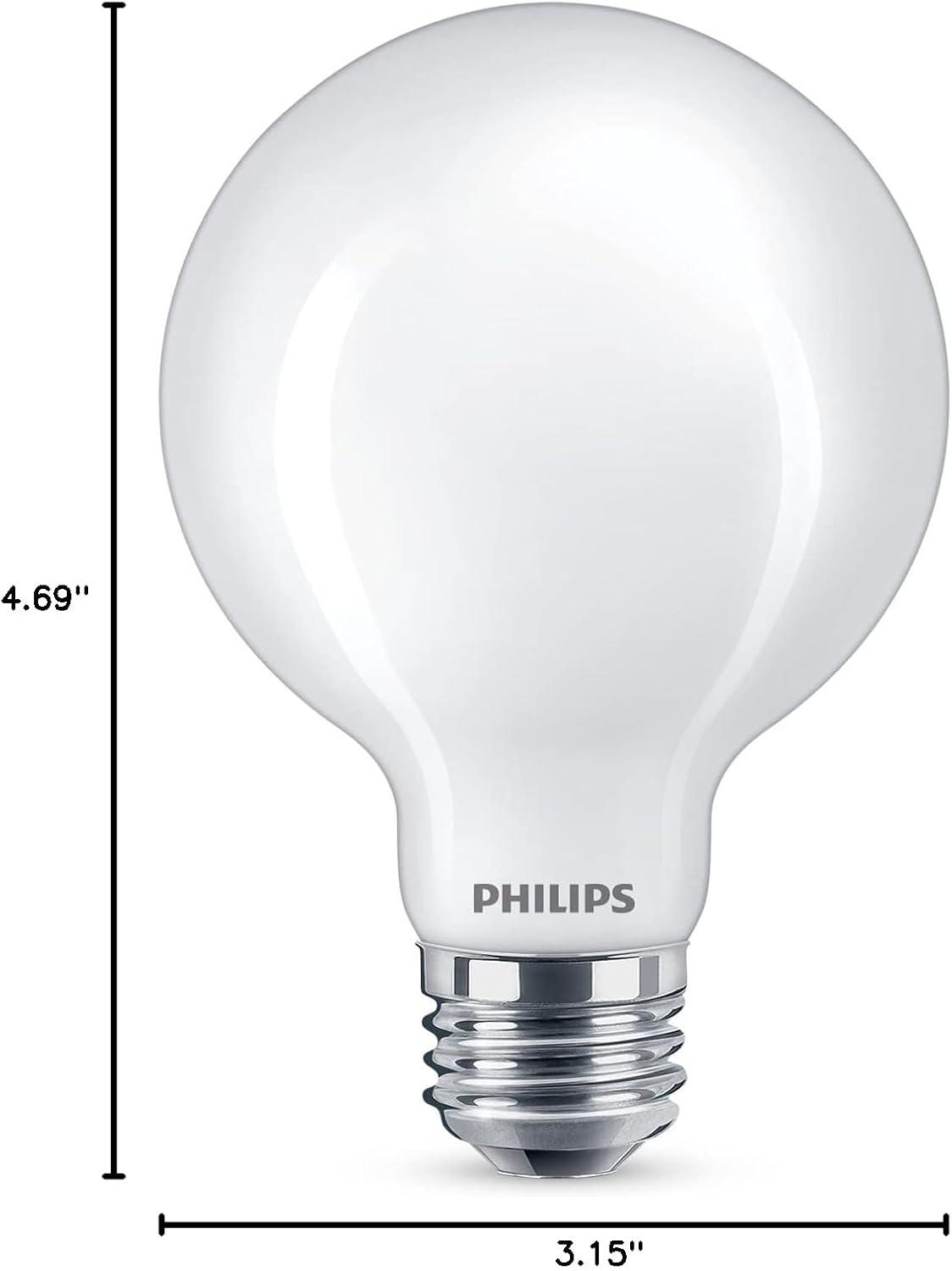 Frosted G25 Dimmable LED Light Bulbs, 2-Pack