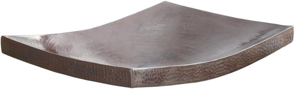 Maestro Antique Copper Metal Hand Hammered Rectangular Vessel Bathroom Sink