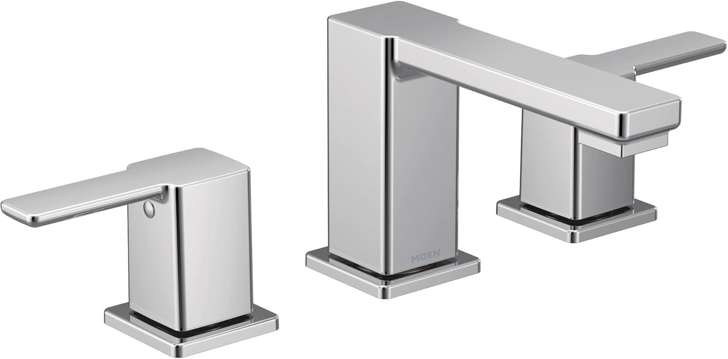 90 Degree Widespread Bathroom Faucet with Drain Assembly