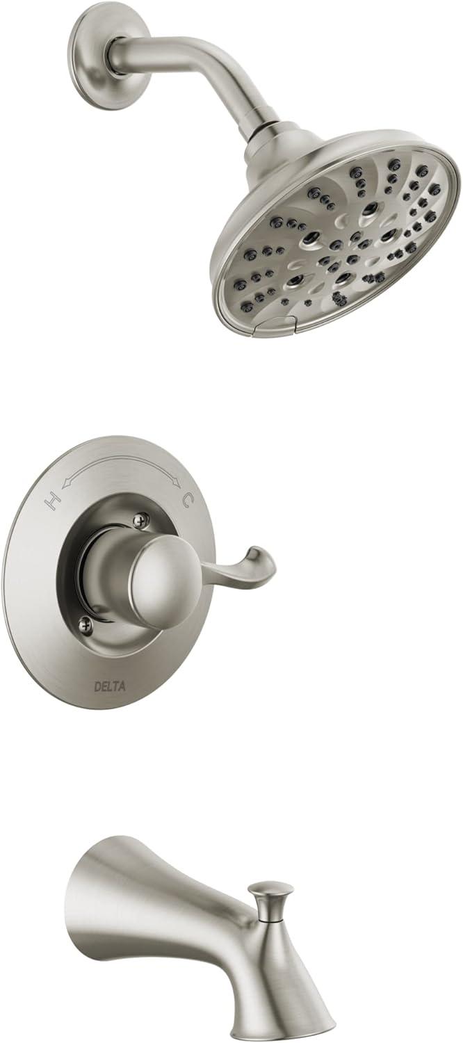 Esato Tub and Shower Faucet with Rough-in Valve and H2Okinetic Technology