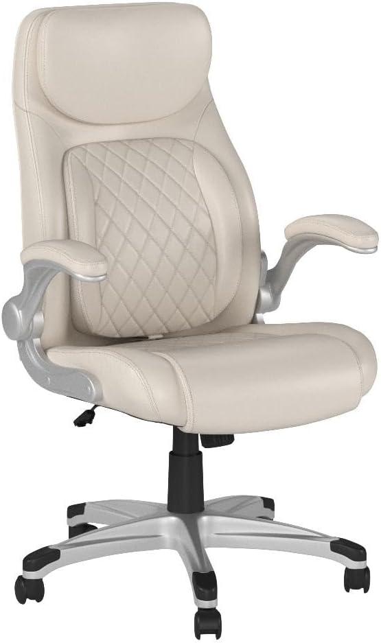 Nouhaus Posture Ergonomic PU Leather Office Chair. Click5 Lumbar Support with FlipAdjust Armrests. Modern Executive Chair and Computer Desk Chair