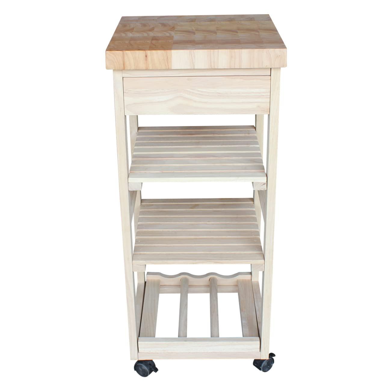 Ashley Kitchen Trolley - Unfinished - International Concepts