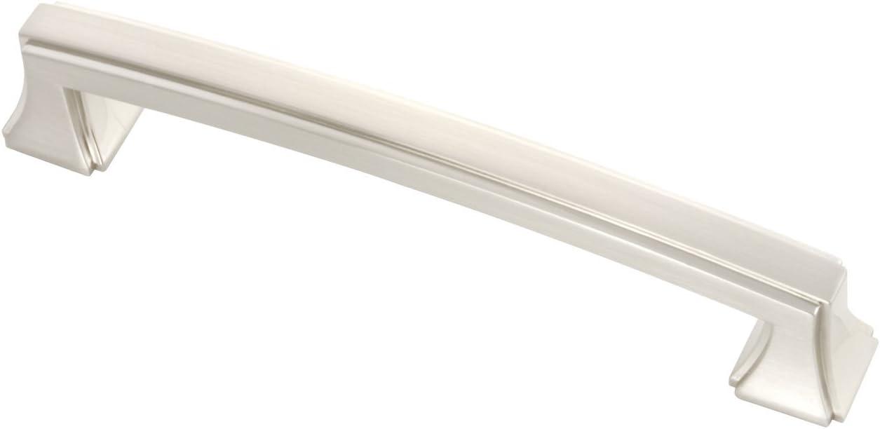 Hickory Hardware Bridges Collection Handle Pull - 5-1/16" Center to Center Cabinet Pull Satin Nickel - Transitional, Deco Hardware for Drawers & Cabinets