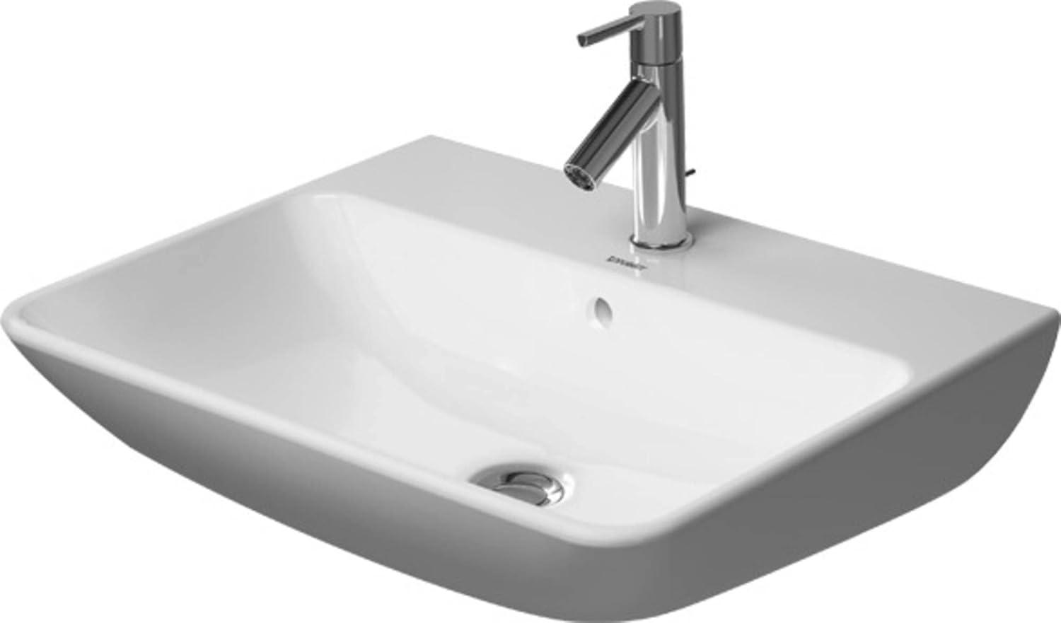 Starck Modern 24" White Ceramic Wall-Mount Bathroom Sink