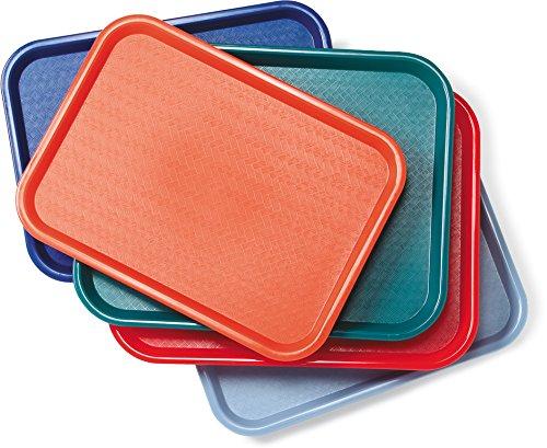 CFS CT121614 Cafe Standard Plastic Cafeteria/Fast Food Tray, NSF Certified, BPA Free, 16" Length x 12" Width, Blue (Pack of 24)