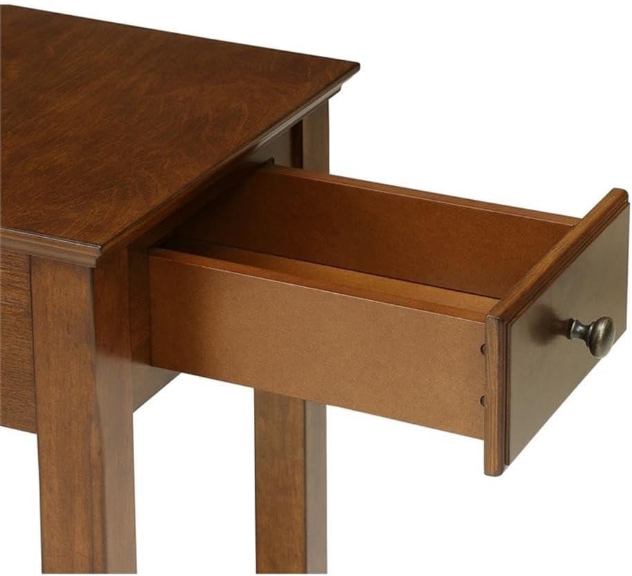 Smart Looking Side Table Walnut Brown - Saltoro Sherpi