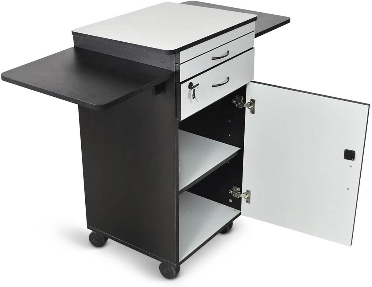 WorkplaceEssentials Multi-Media Work Center AV Cart with Lockable Storage