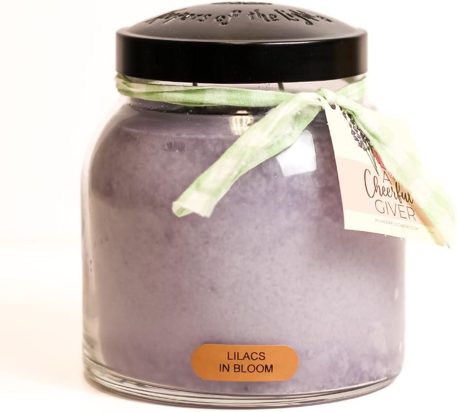 Lilacs in Bloom 34oz Scented Jar Candle with Black Lid