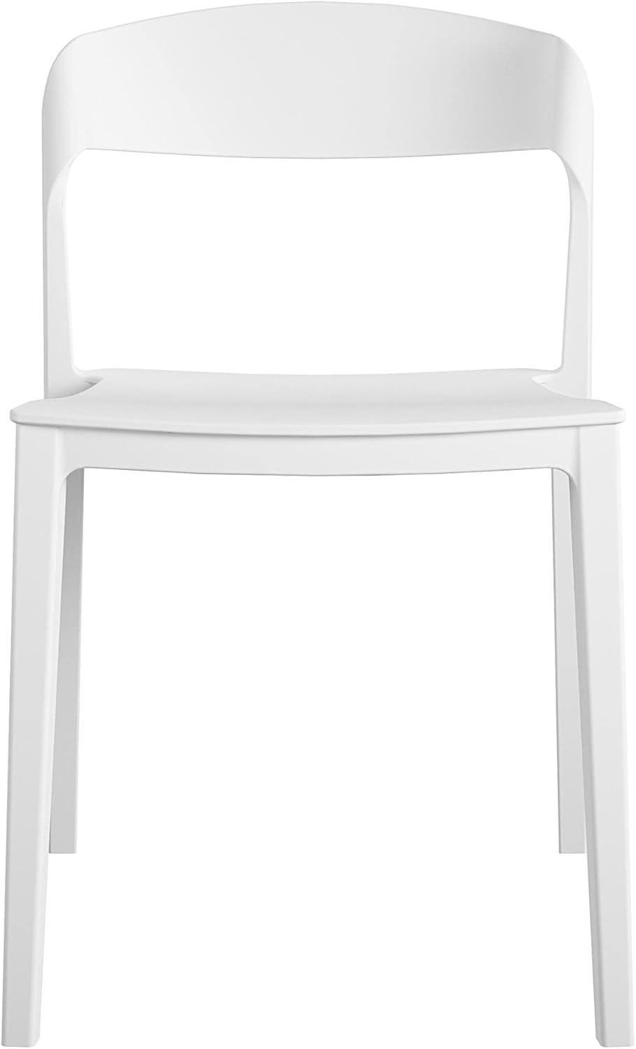 COSCO Outdoor/Indoor Stacking Resin Chair with Ribbon Back