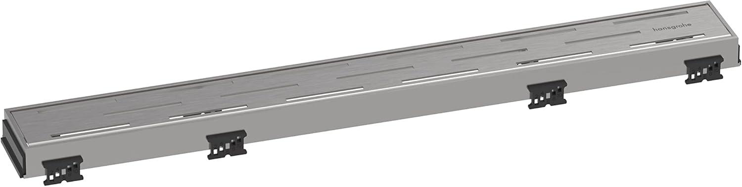 Brushed Stainless Steel Linear Shower Drain with Adjustable Frame