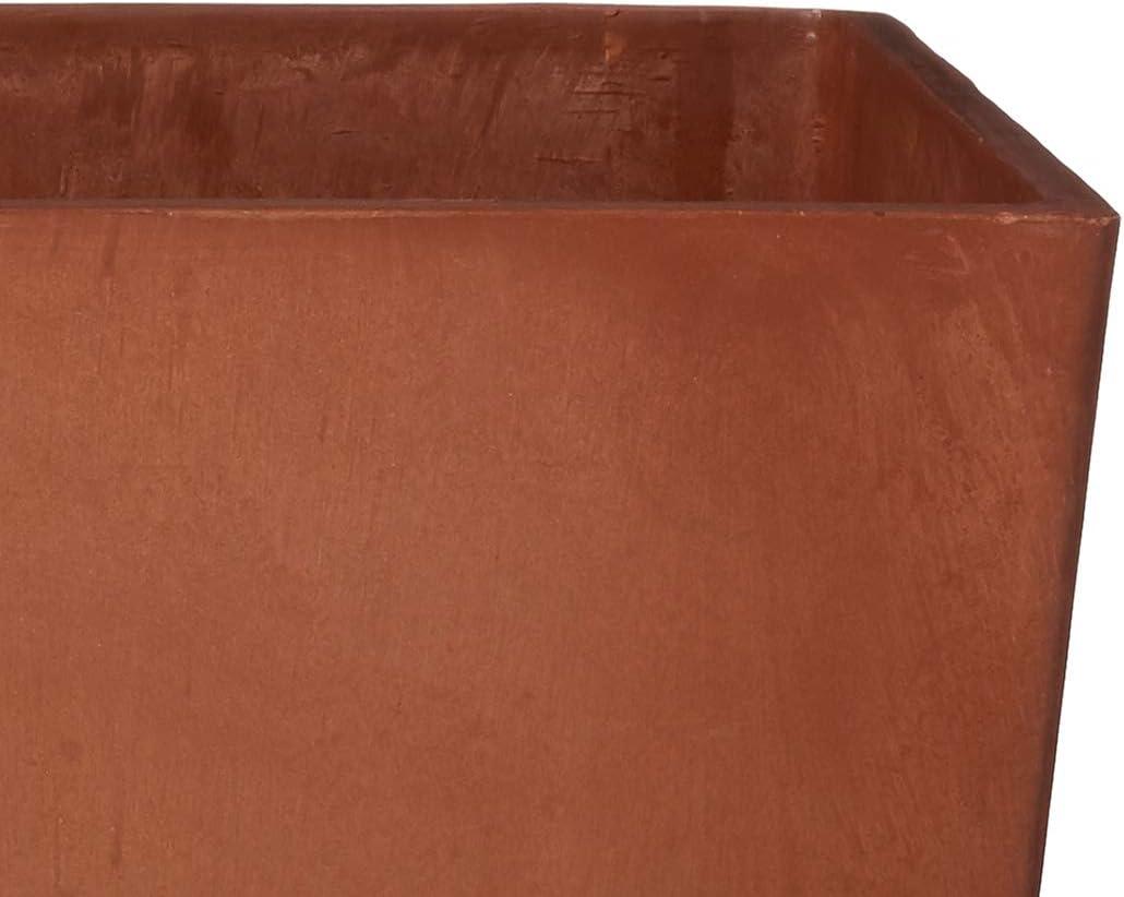 Large Terra Cotta Tall Square Outdoor Planter