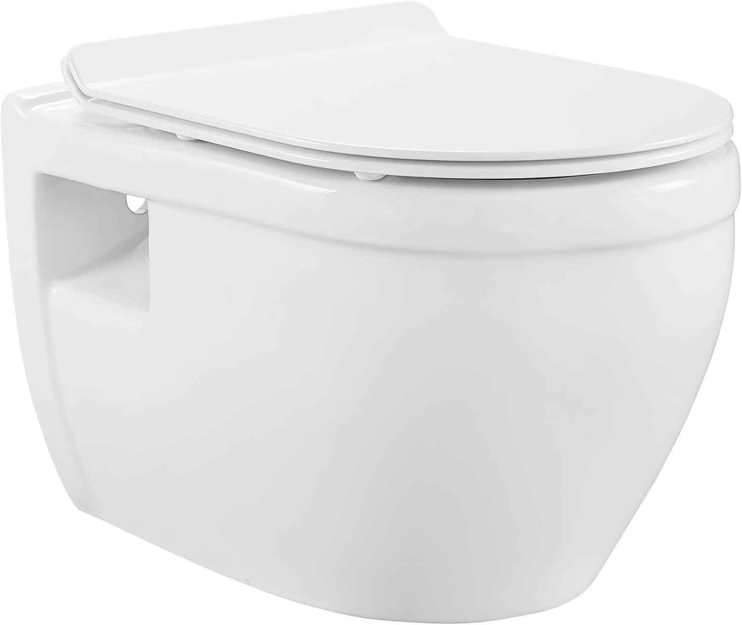 Swiss Madison Well Made Forever SM-WK450-01C - Ivy Wall Hung Elongated Toilet Bundle, Glossy White