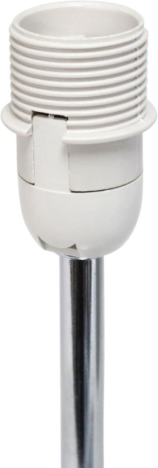 Simple Designs 11.81" Basic Chrome Mini Table Lamp with Fabric Shade, Wine Red