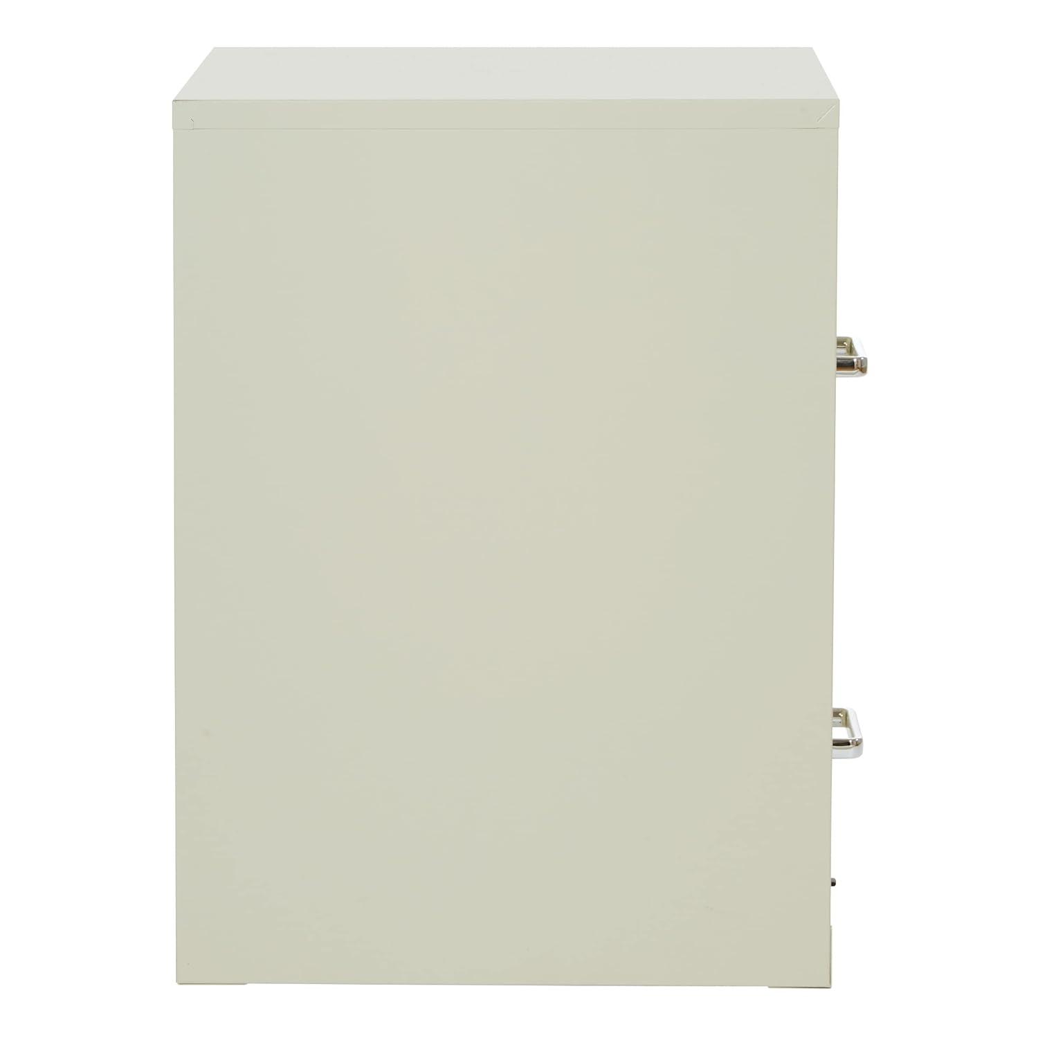 2 Drawer Locking Metal File Cabinet in Tan