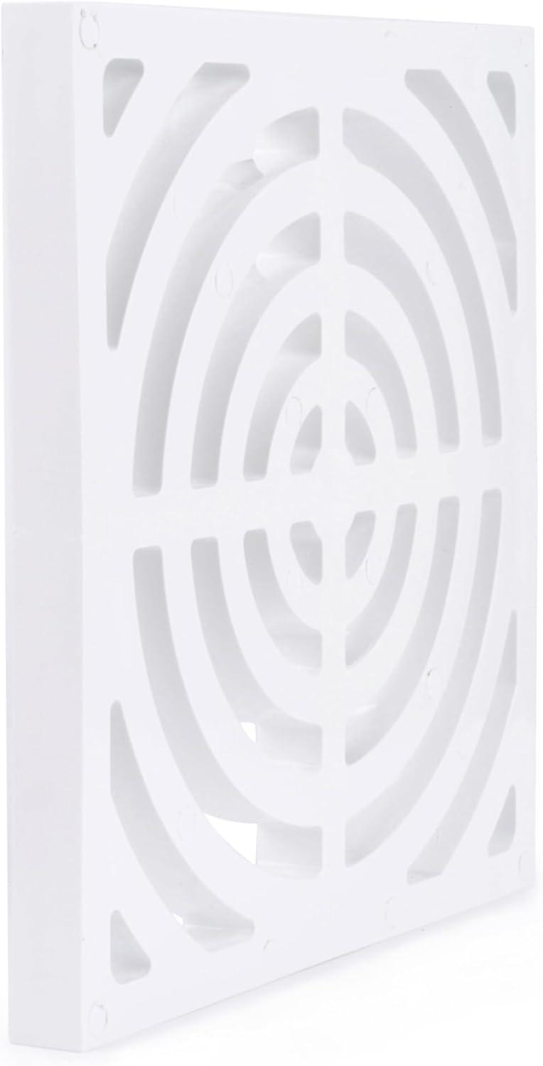 White PVC Square Floor Drain Grate 9.25"