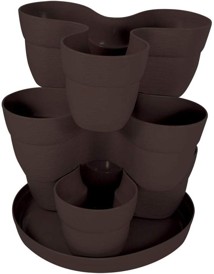 Bloomers Wall Flowers Vertical Gardening System – Create Gardens on Walls – Holds up to 4 Potted Plants – Black