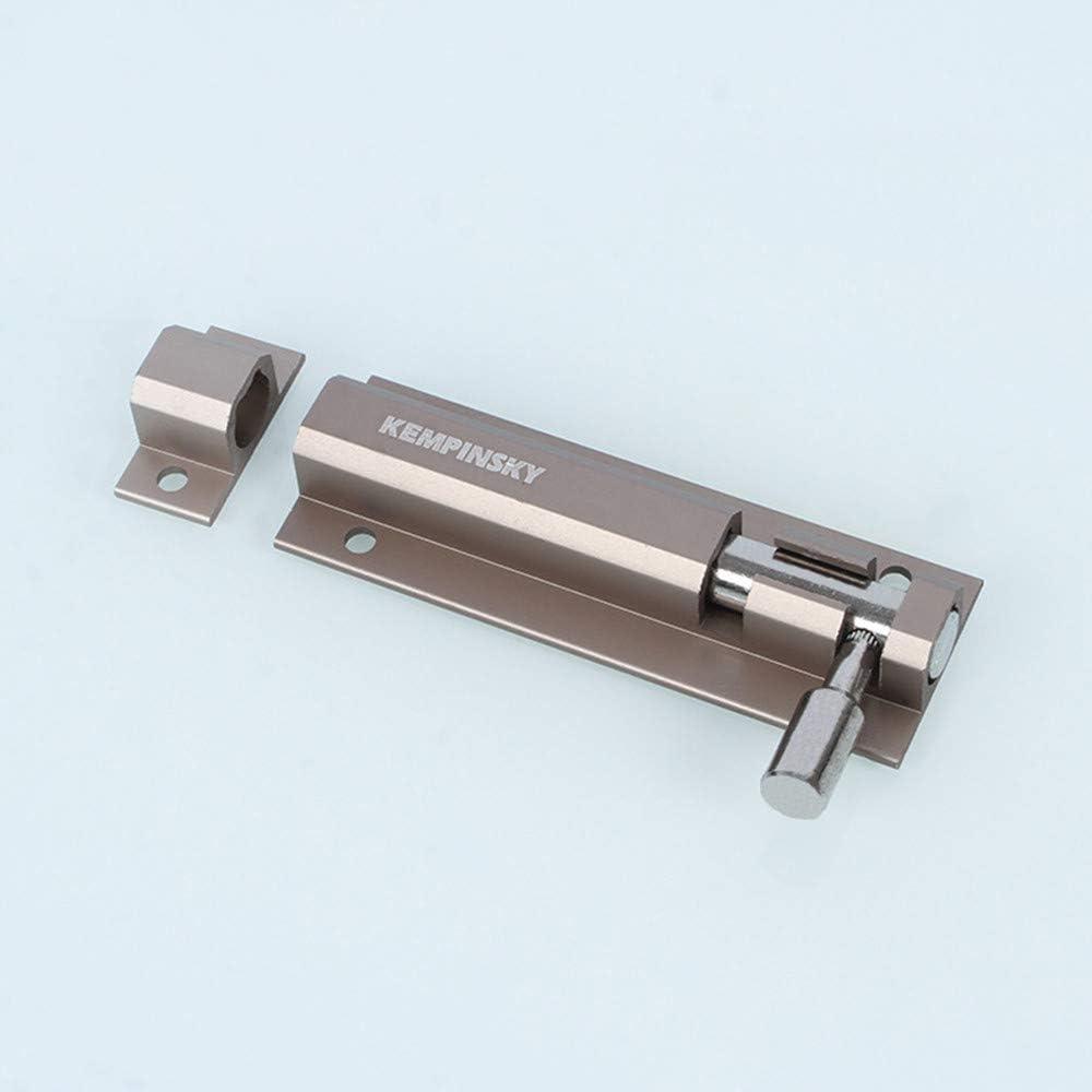 Brushed Nickel Rectangular Door Security Slide Latch Lock Set