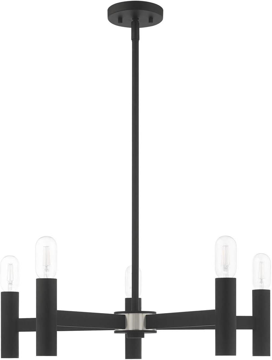 Livex Lighting Copenhagen 5 - Light Chandelier in  Black