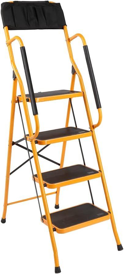 Ktaxon 3 Step Ladder, Portable Lightweight Step Stool, for Household, Office, Garage, Iron