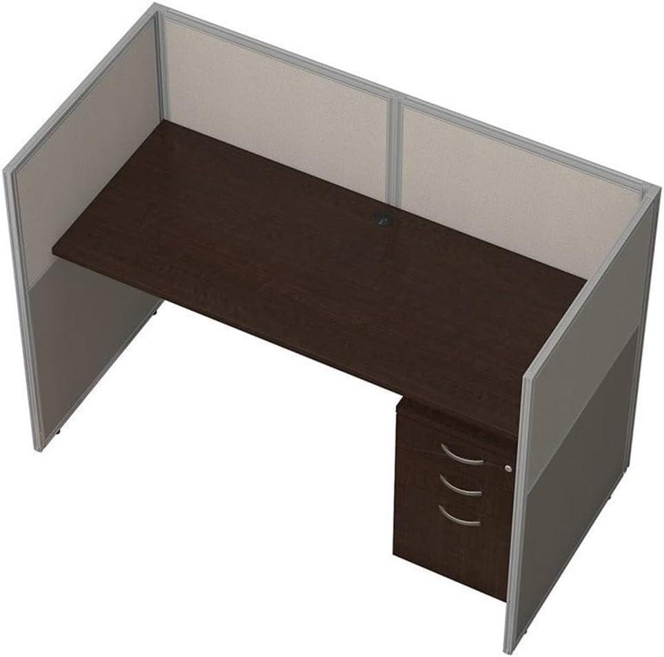 Easy Office Rectangle 1 Person Benching Workstation with Cable Management