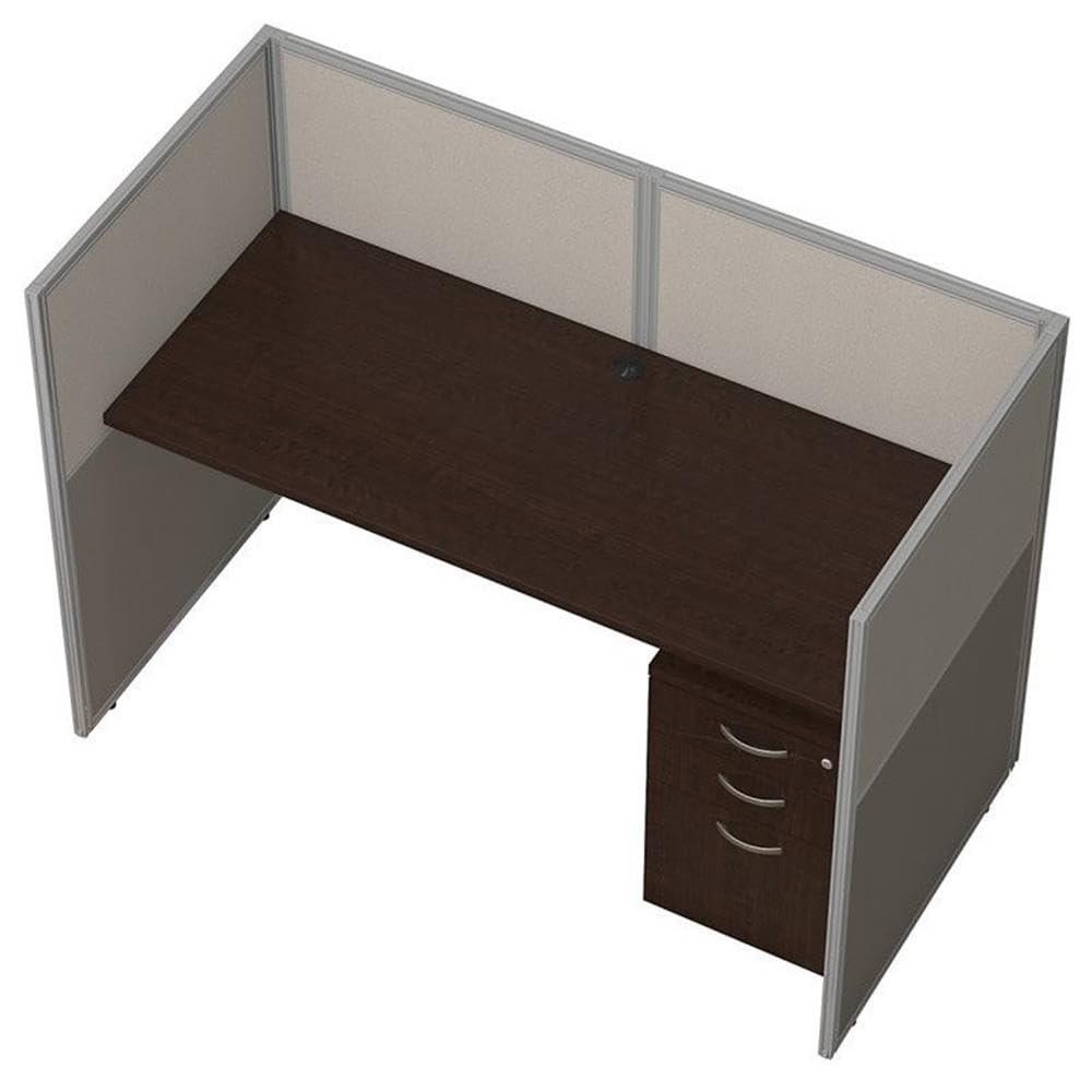Easy Office Rectangle 1 Person Benching Workstation with Cable Management